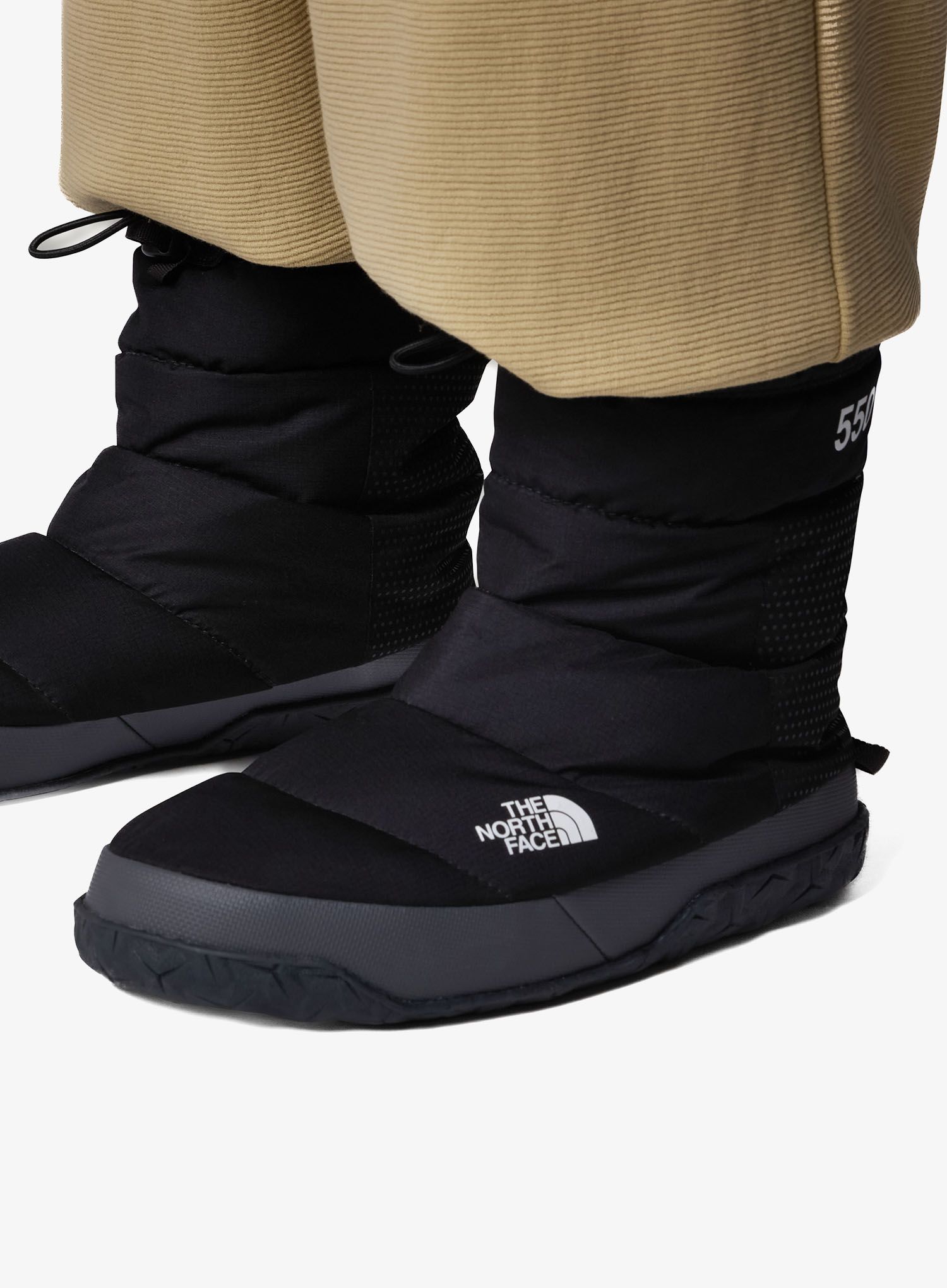 Дамски пухени пантофи The North Face Nuptse Apres Bootie - tnf black/asphalt grey