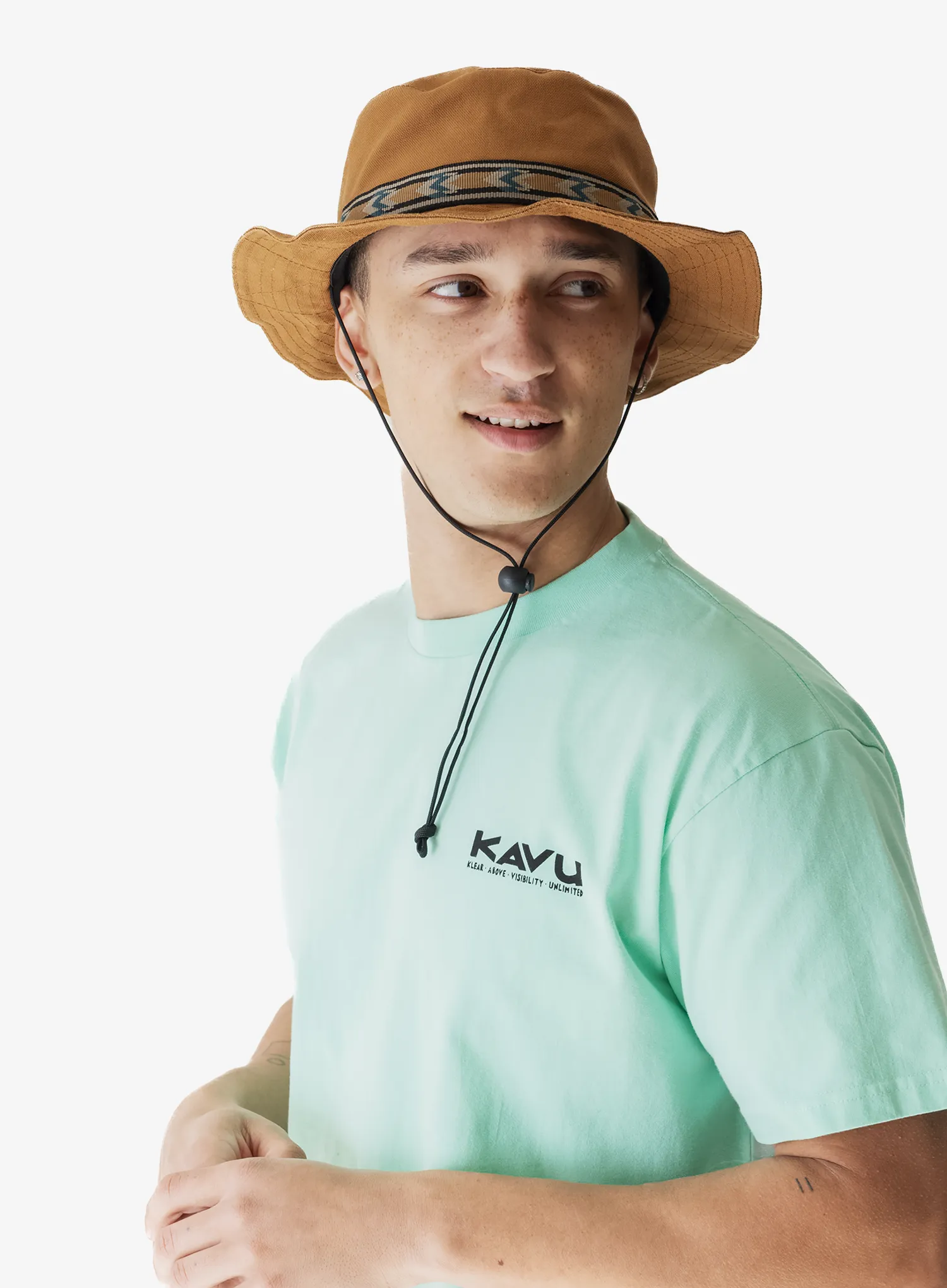 Шапка с периферия Kavu Organic Strap Bucket - caramel