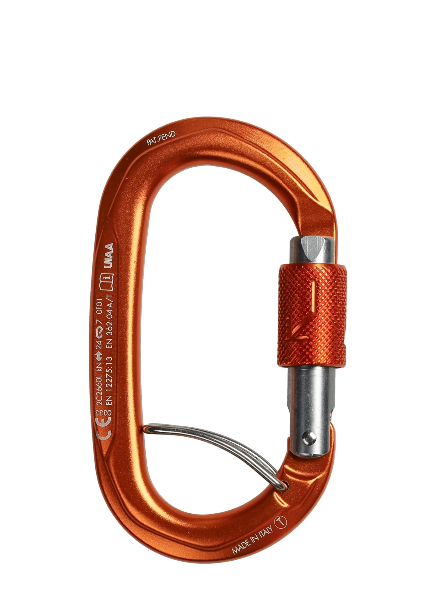 Катерачен карабинер SKYLOTEC Obx BGL - titanium/orange/titanium