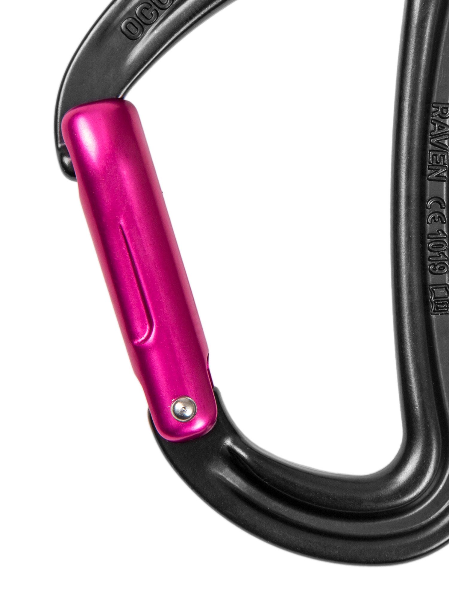 Катерачен карабинер Ocun Raven Straight - anthracite/pink