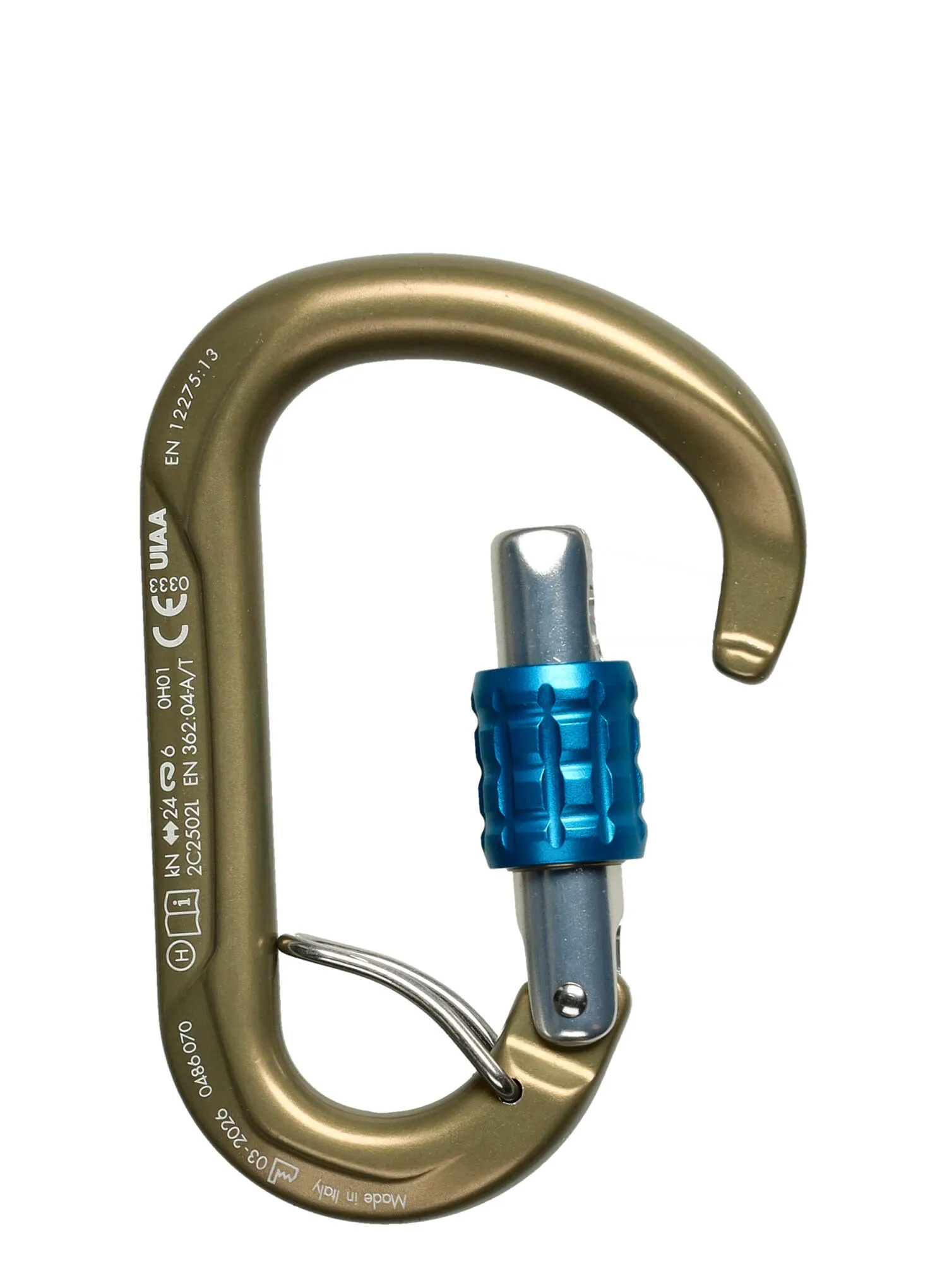 Катерачен карабинер SKYLOTEC Tondo SGL HC - hard coated / lightblue