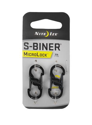 Карабинер за ключове Nite Ize S-Biner MicroLock 2Pack - black