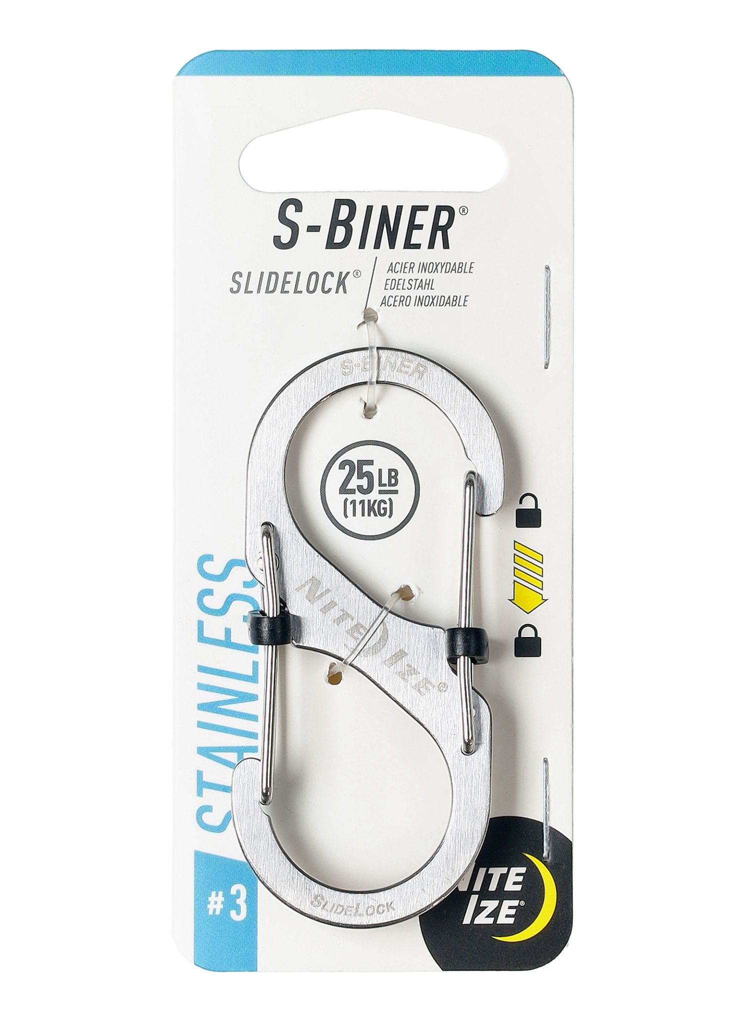 Карабинер за ключове Nite Ize S-Biner SlideLock Stainless Steel 3 - stainless