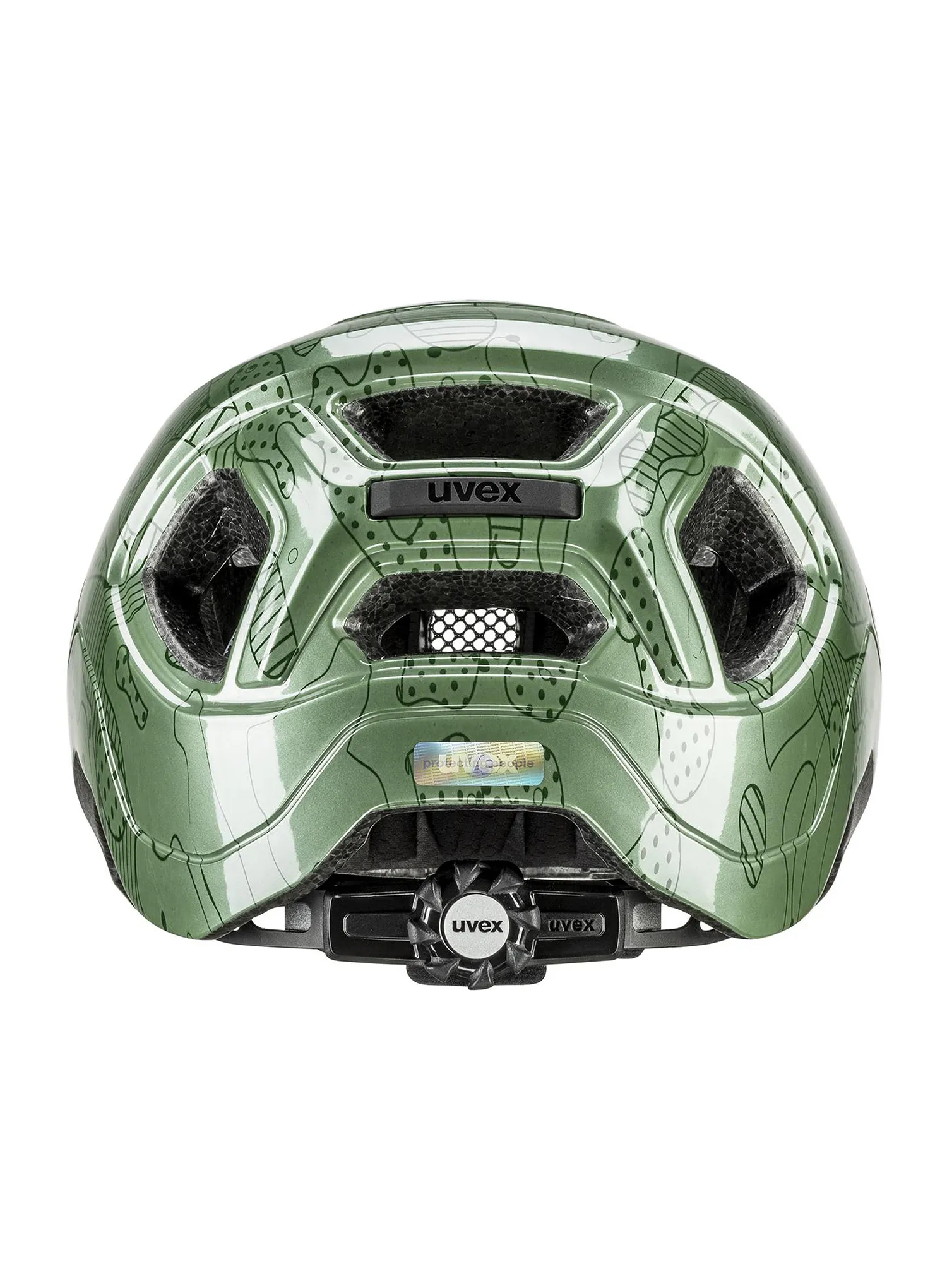 Велосипедна каска за деца Uvex React JR. - moss green altimeter