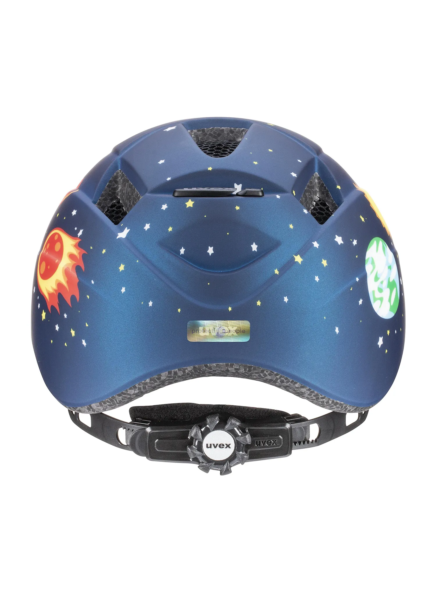 Велосипедна каска за деца Uvex Kid 2 CC - dark blue rocket matt