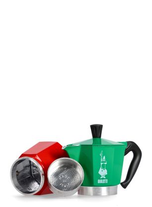 Туристическа кафеварка Bialetti Moka Express Italia 3TZ - red/grn