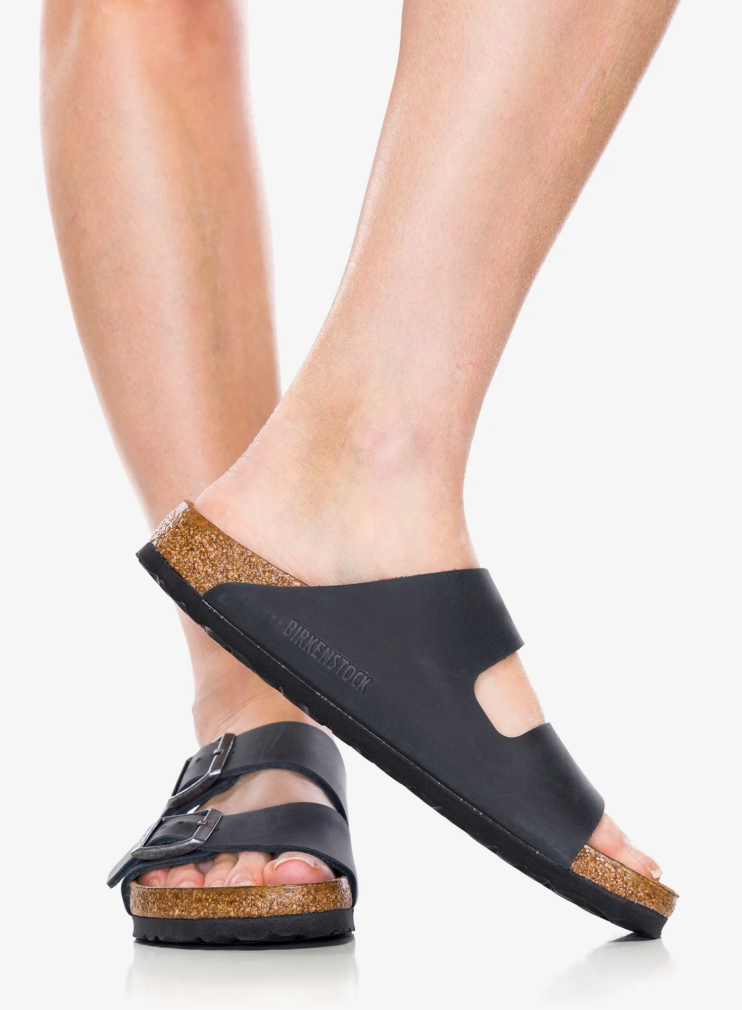 Дамски чехли Birkenstock Arizona Leather Oiled - black