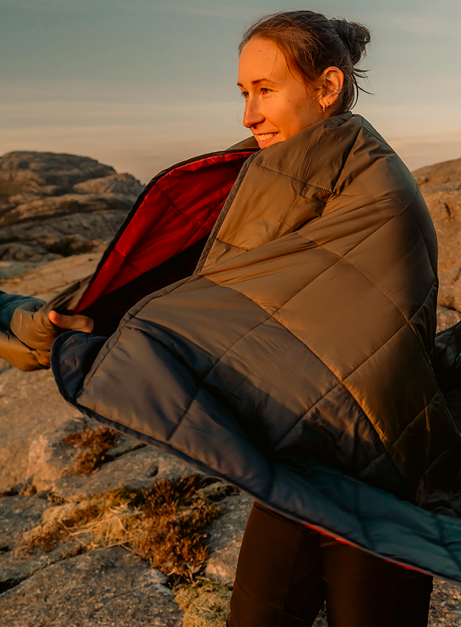 Завивка Robens Snowfall Quilt - grey/red