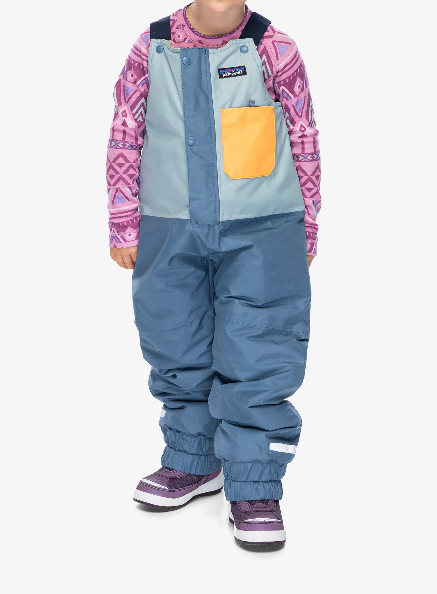 Детски гащеризон Patagonia Baby Snow Pile Bibs - thermal blue