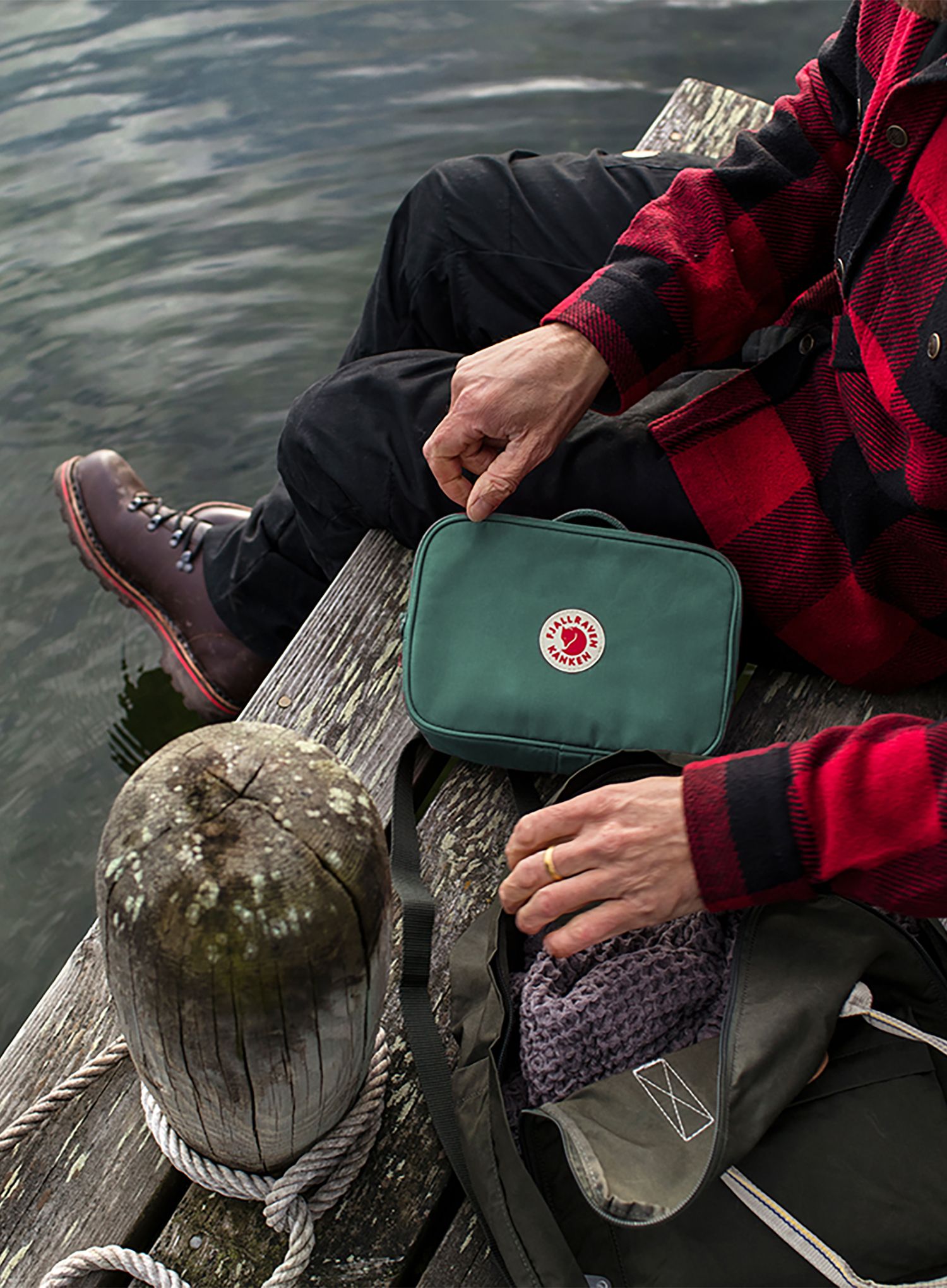 Козметична чанта Fjallraven Kanken Toiletry Bag - frost green