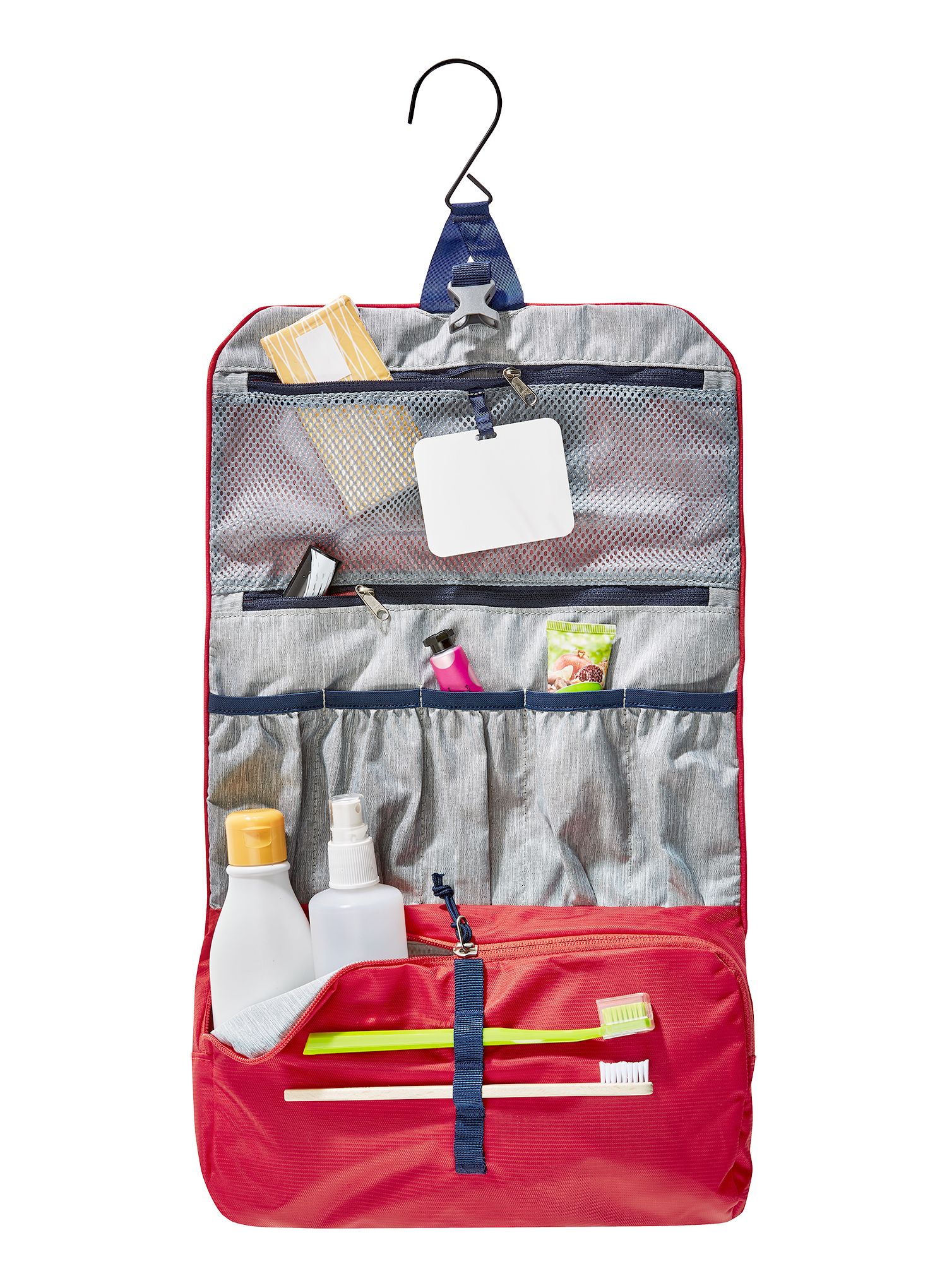 Туристическа козметична чанта Deuter Wash Bag II - chili/navy