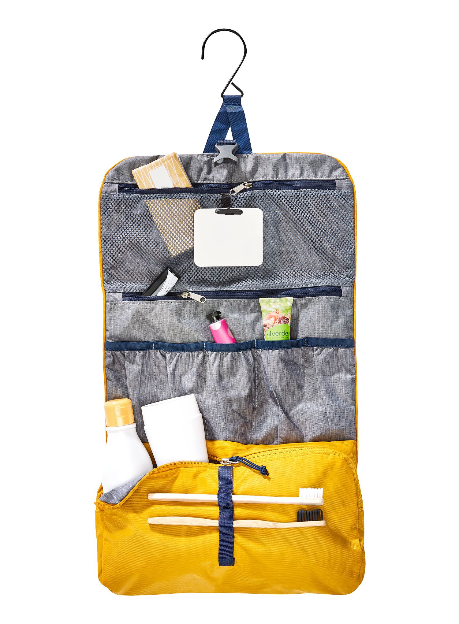 Туристическа козметична чанта Deuter Wash Bag II - curry/navy