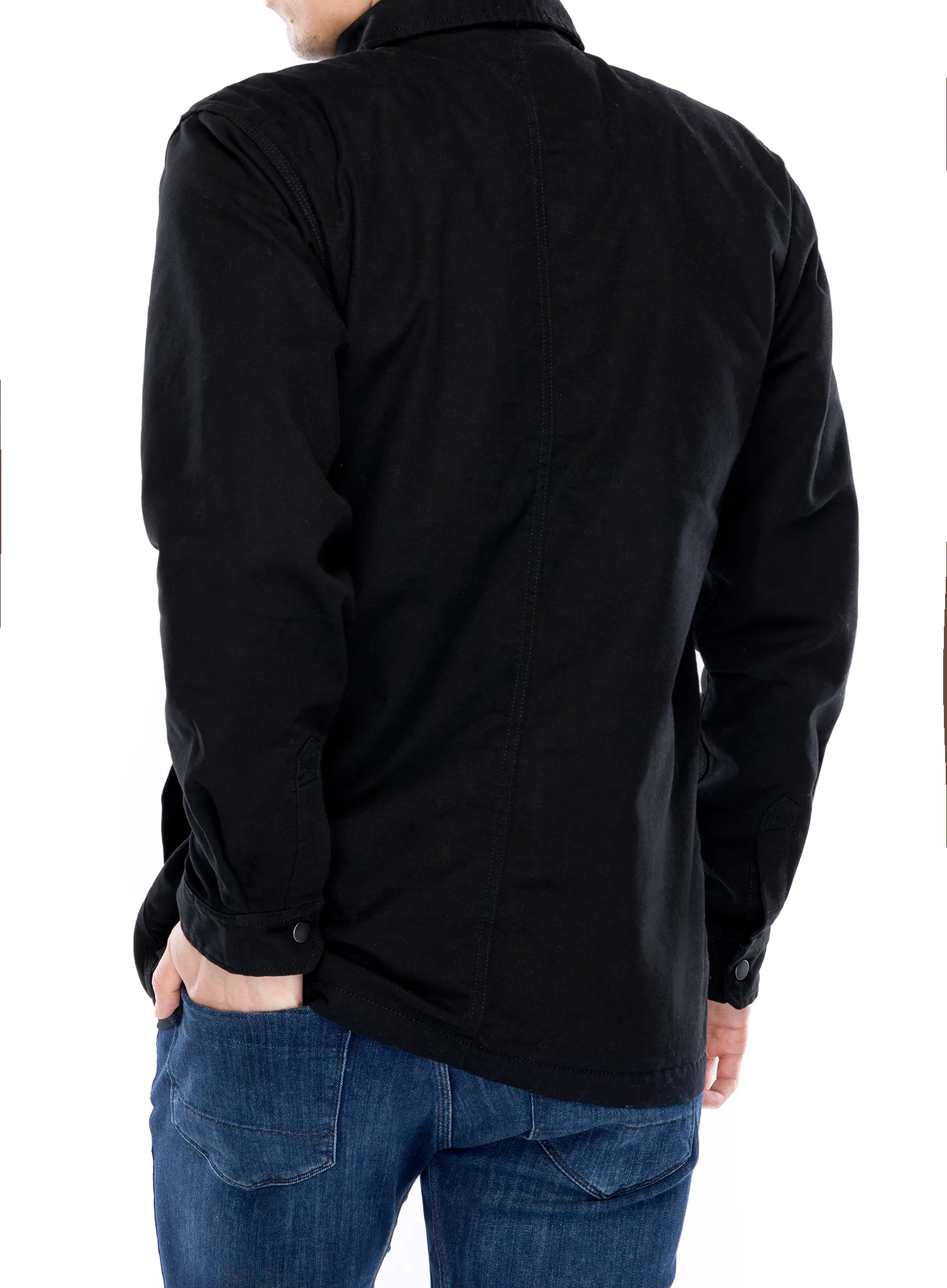 Риза Carhartt Fleece Lined Snap Front Shirt Jac - black