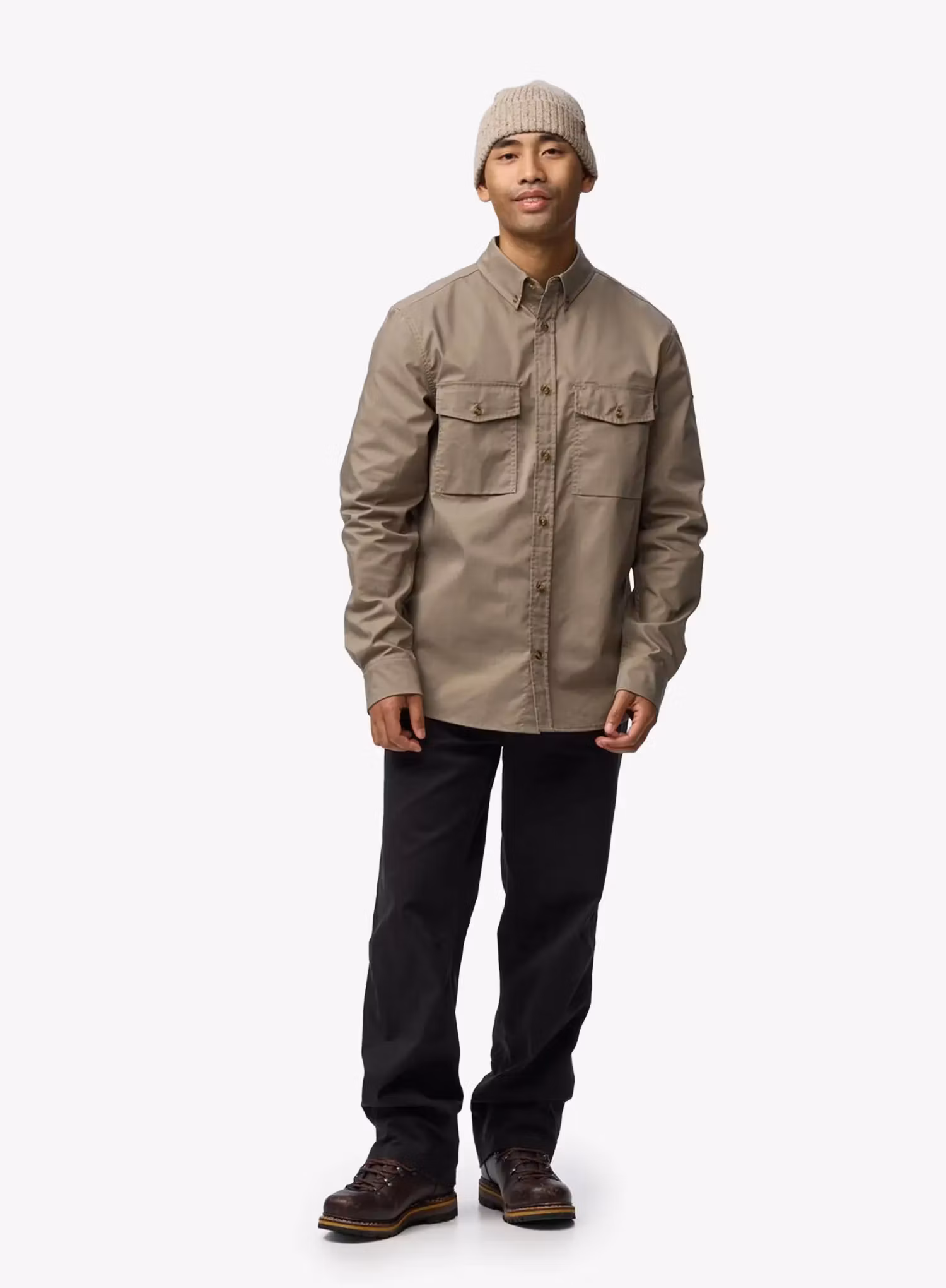 Риза Fjallraven Ovik G-1000 Shirt LS - suede brown