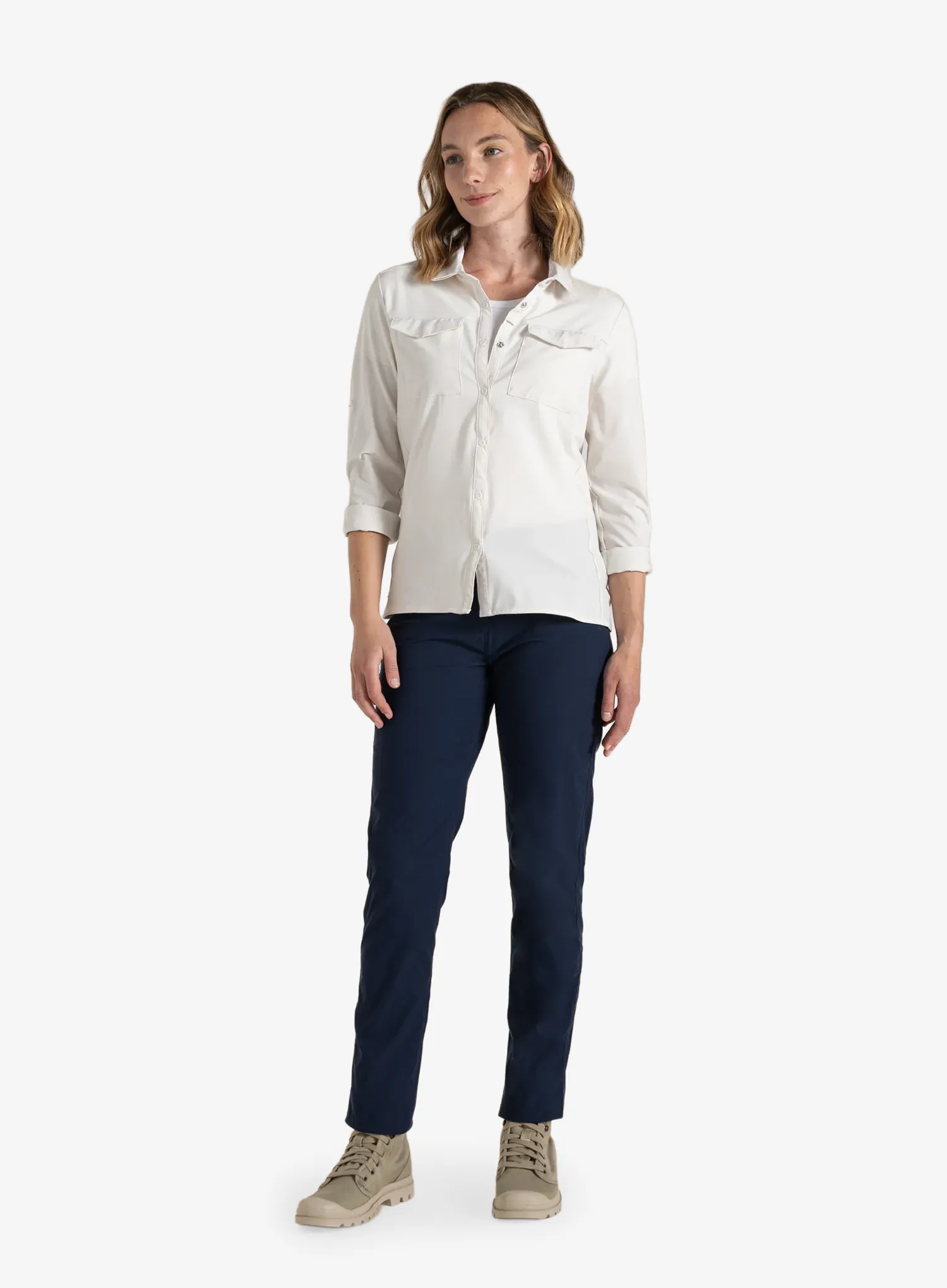 Дамска риза за пътуване Craghoppers NosiLife Pro LS Shirt III - seasalt