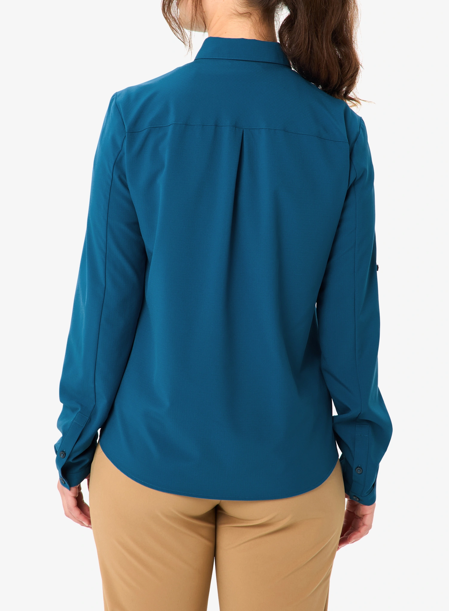 Дамска риза за пътуване Vaude Rosemoor LS Shirt IV - shore blue