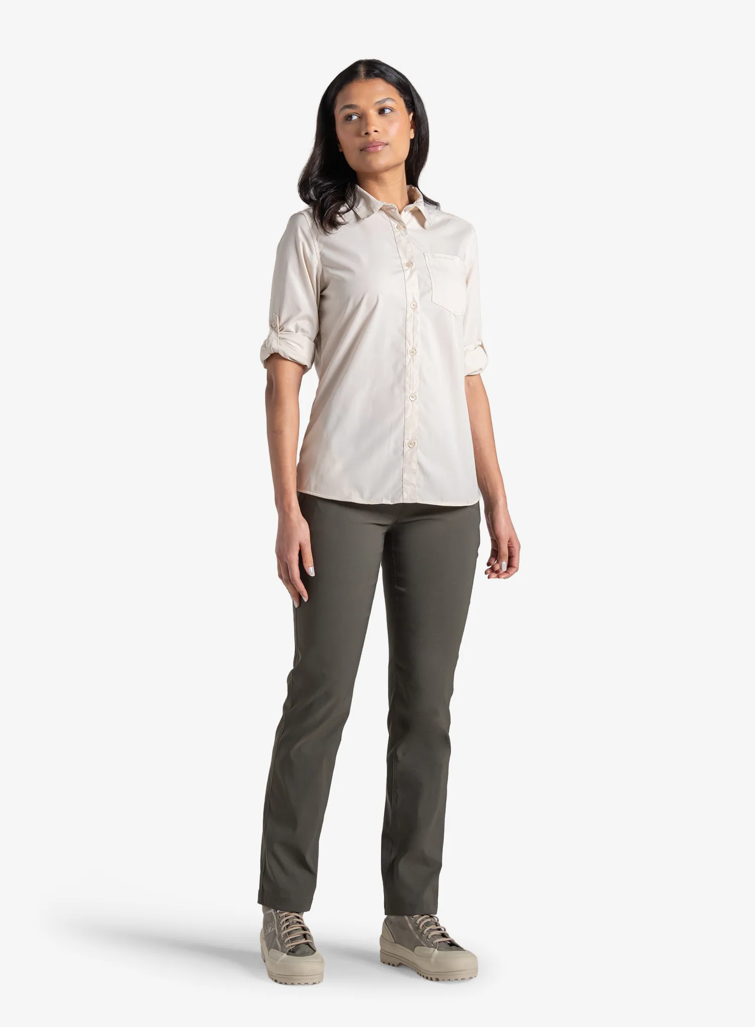 Дамска риза против комари Craghoppers Kiwi III Long Sleeved Shirt - stone