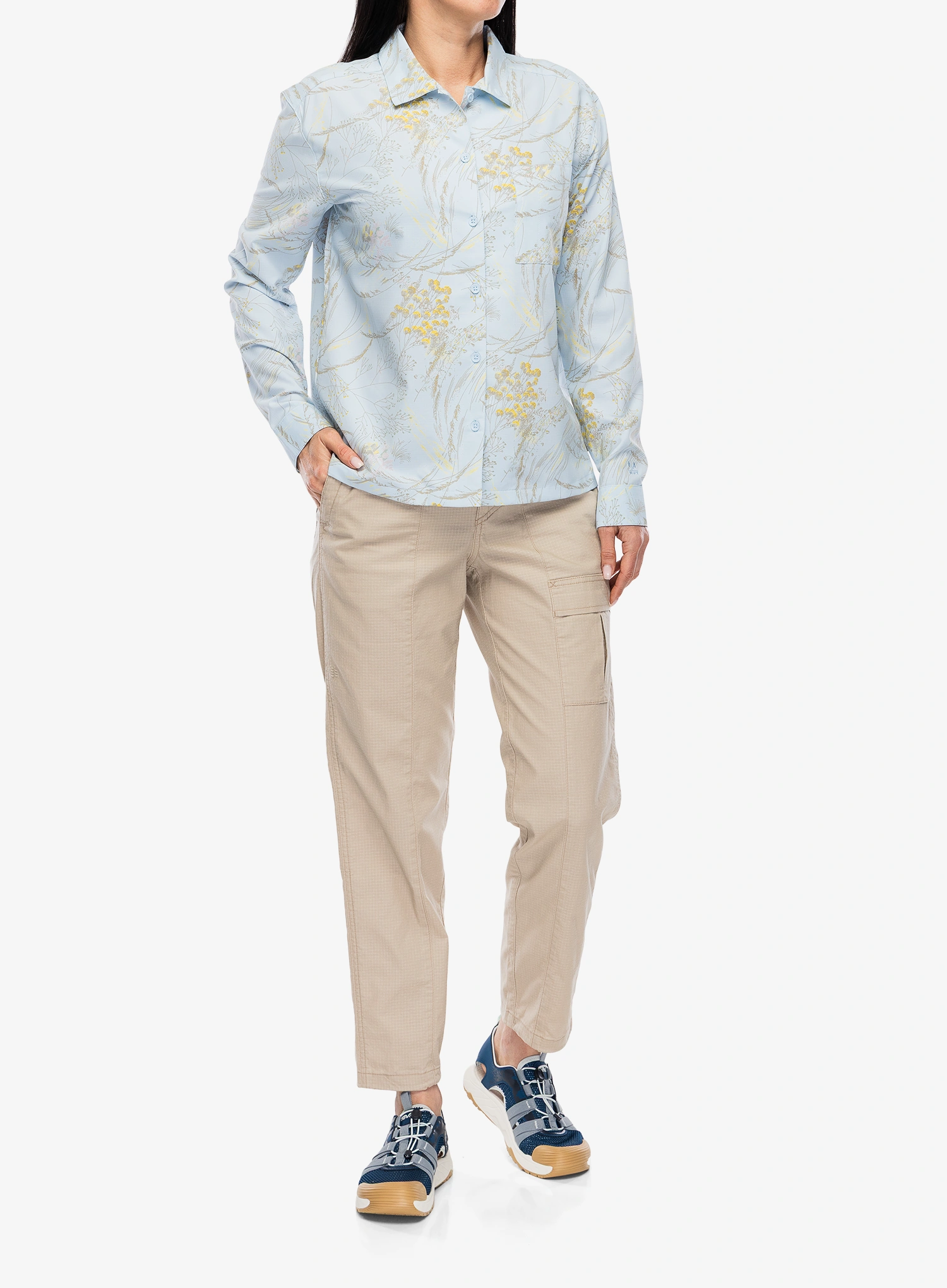 Дамска риза против комари Royal Robbins Expedition III L/S - skyway meadow pt