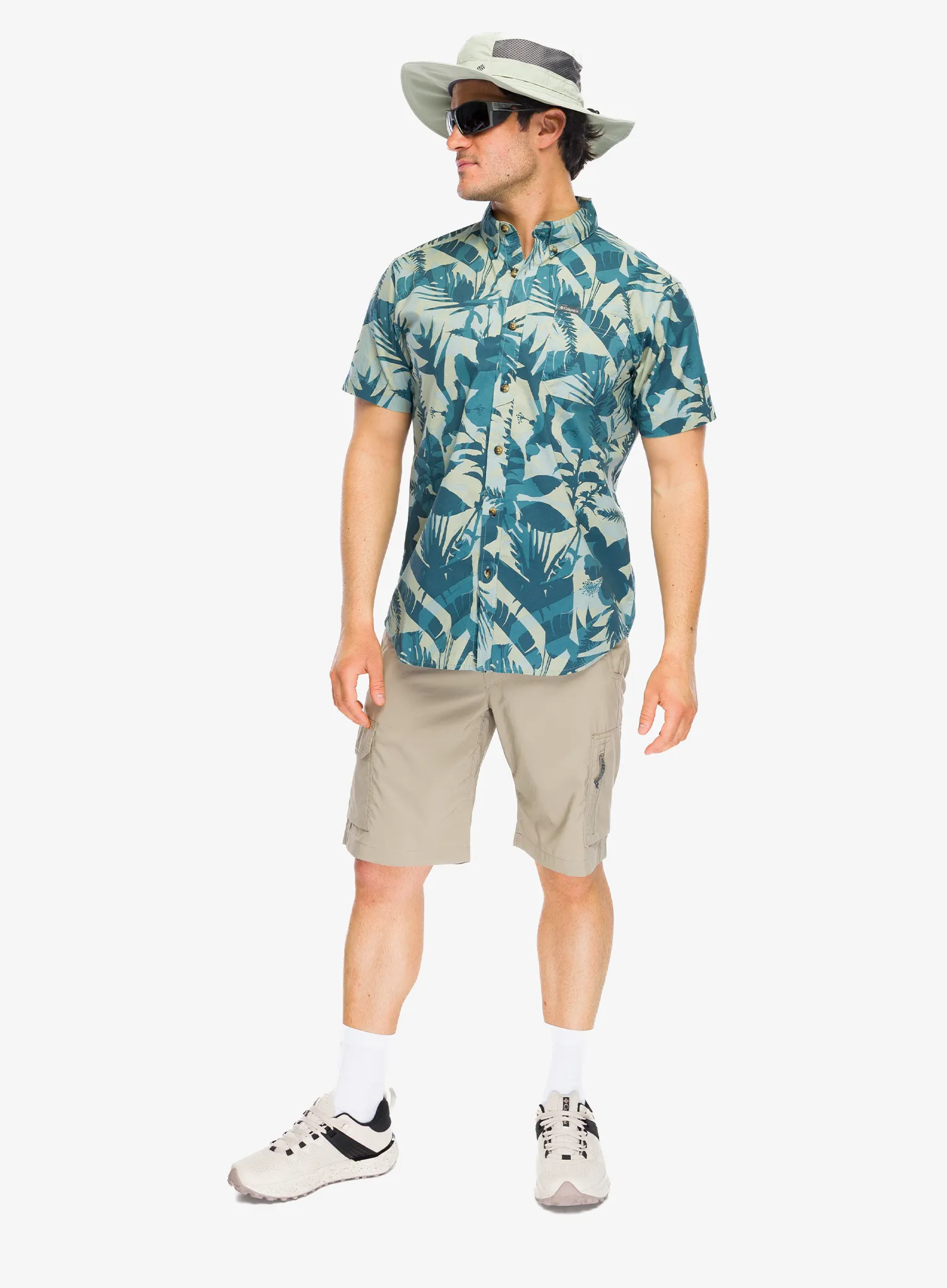 Туристическа риза Columbia Rapid Rivers Printed Short Sleeve Shirt - everblue/botaniflage