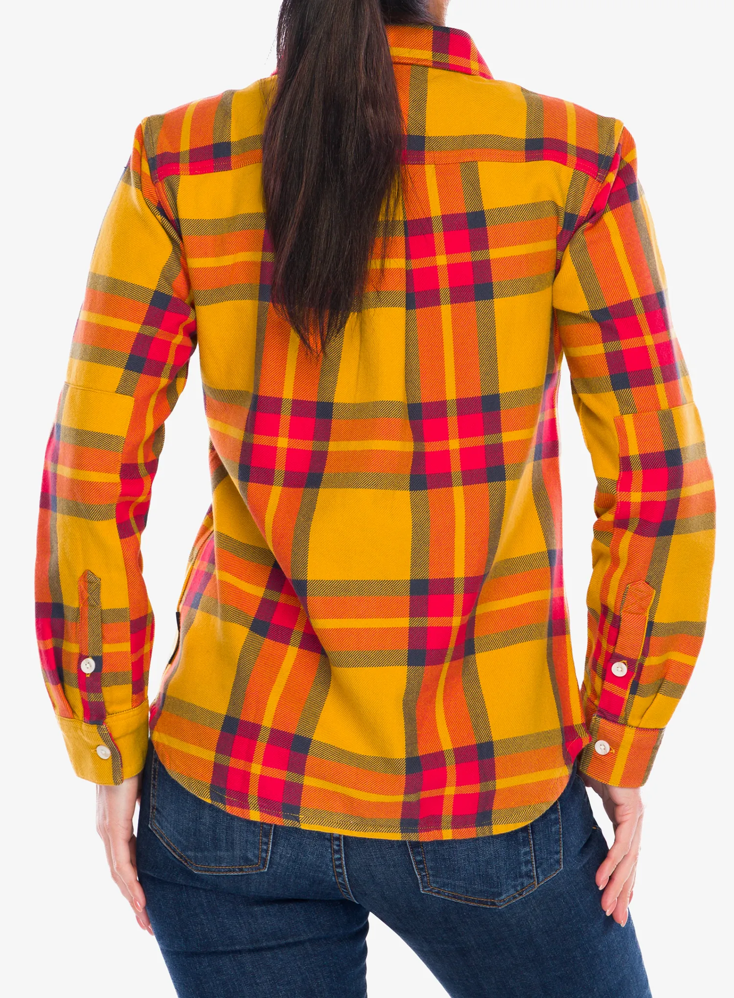 Дамска туристическа риза Black Diamond Project Twill LS Shirt - amber/coral red