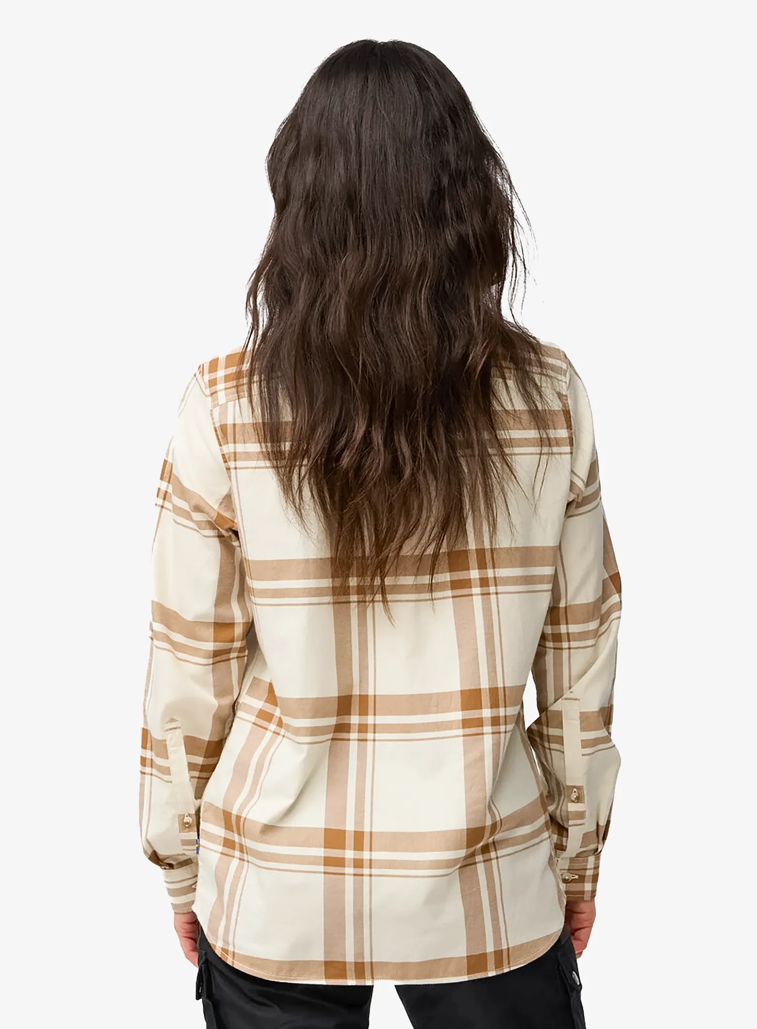 Дамска туристическа риза Fjallraven Ovik Lite Flannel Shirt - chalk white/fossil