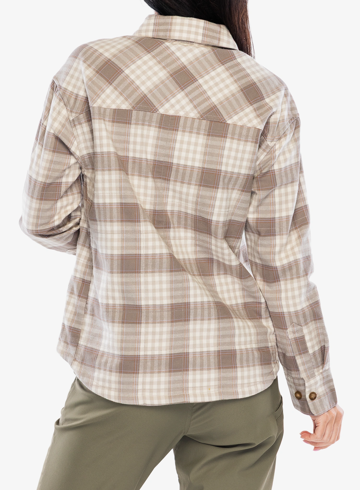 Дамска туристическа риза Royal Robbins Vista Flannel Shacket - chalk antelope pld