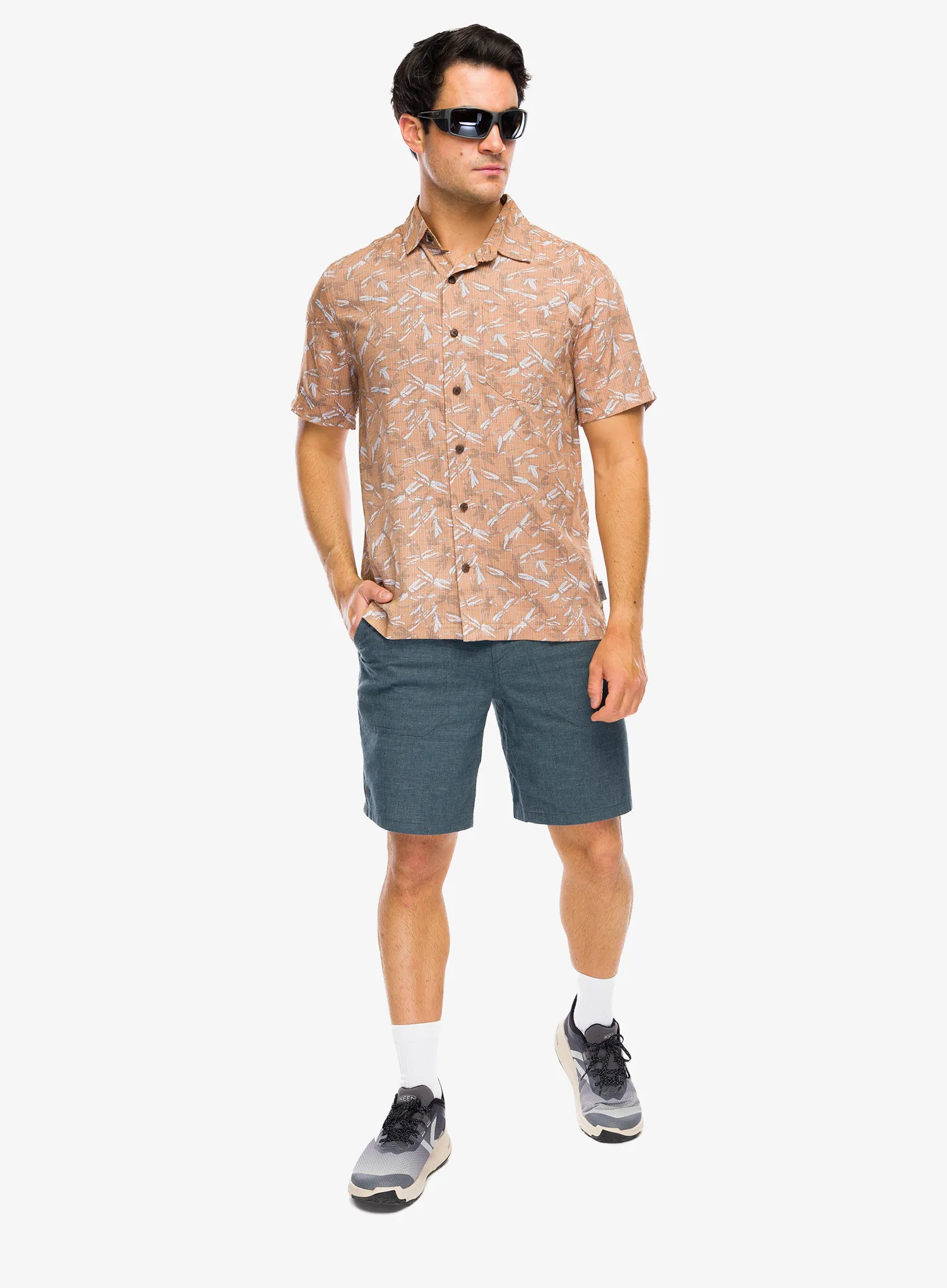 Туристическа риза Royal Robbins Camino Pucker S/S - pecan dragonfly pt