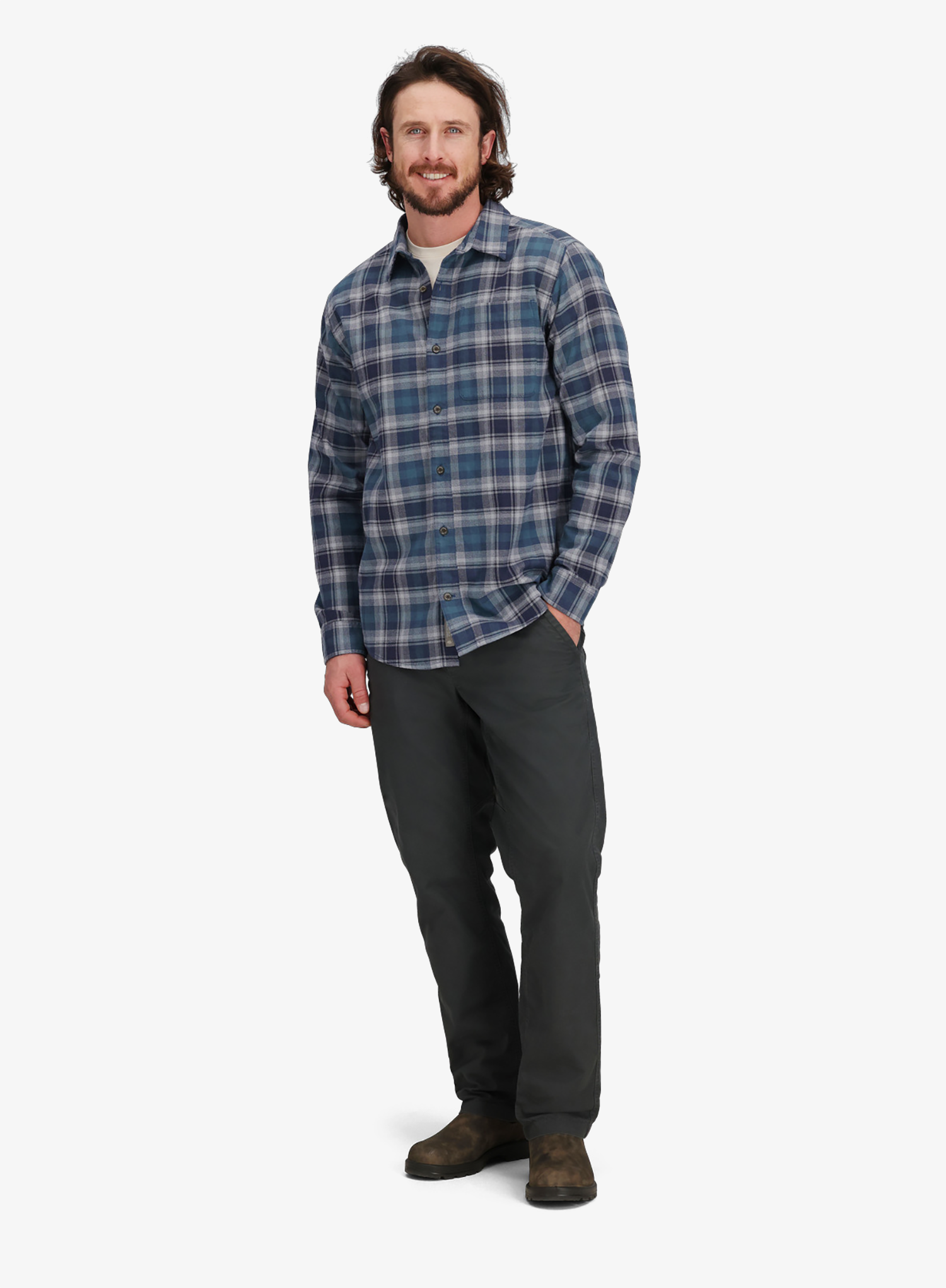 Туристическа риза Royal Robbins Lieback Organic Cotton Flannel LS - olive oak pld