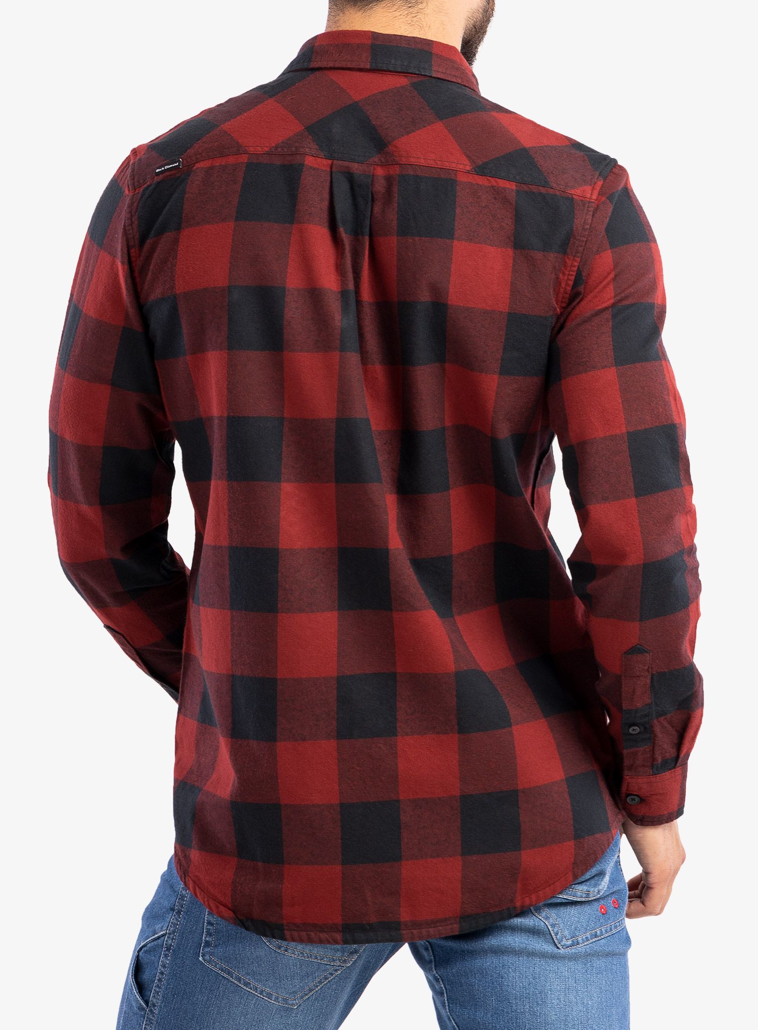 Туристическа риза Black Diamond Zodiac LS Flannel Shirt - dark crimson/smoke plaid
