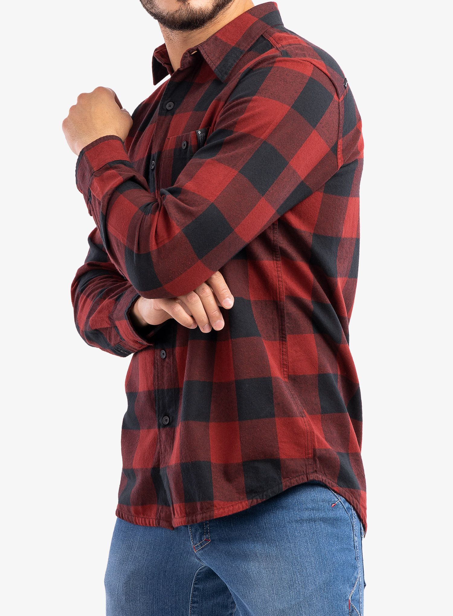 Туристическа риза Black Diamond Zodiac LS Flannel Shirt - dark crimson/smoke plaid