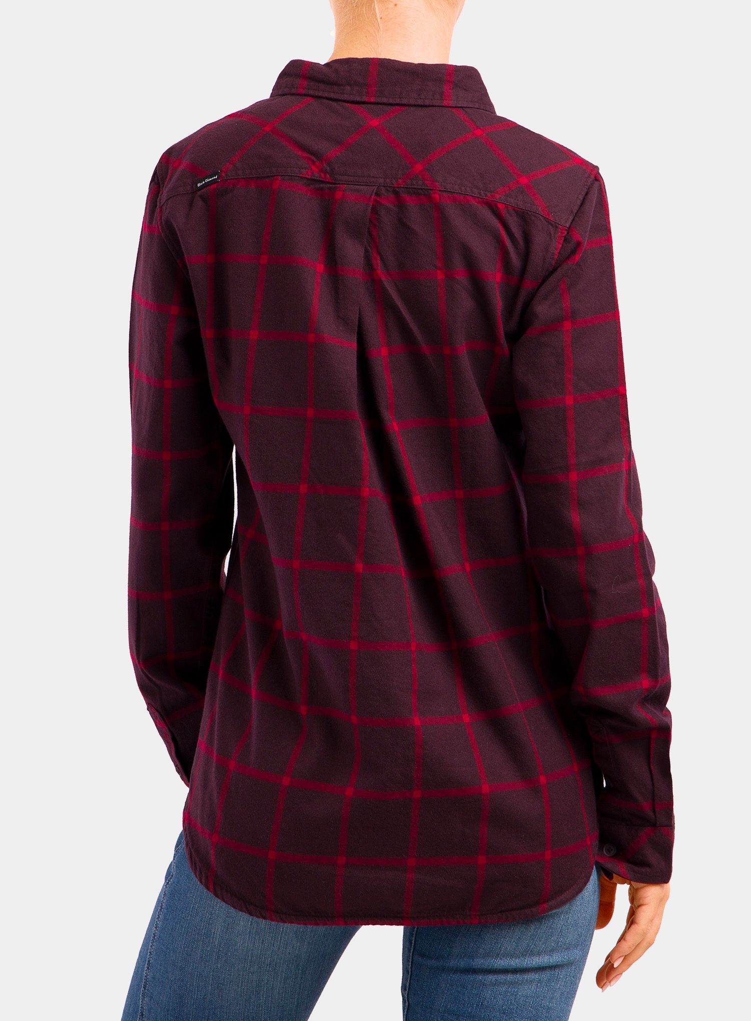 Дамска туристическа риза Black Diamond Serenity LS Flannel Shirt - bordeaux/vermillion plaid