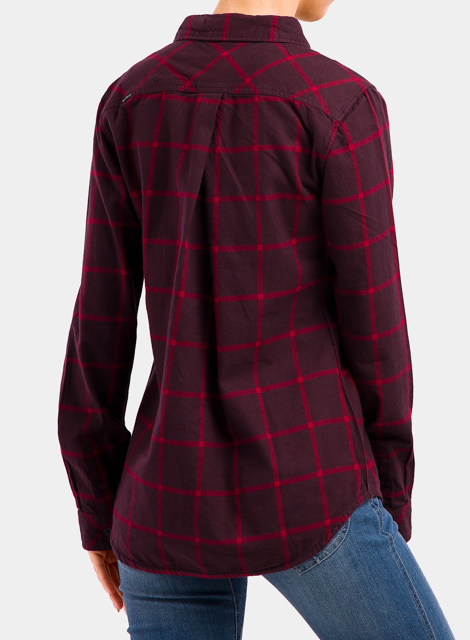 Дамска туристическа риза Black Diamond Serenity LS Flannel Shirt - bordeaux/vermillion plaid