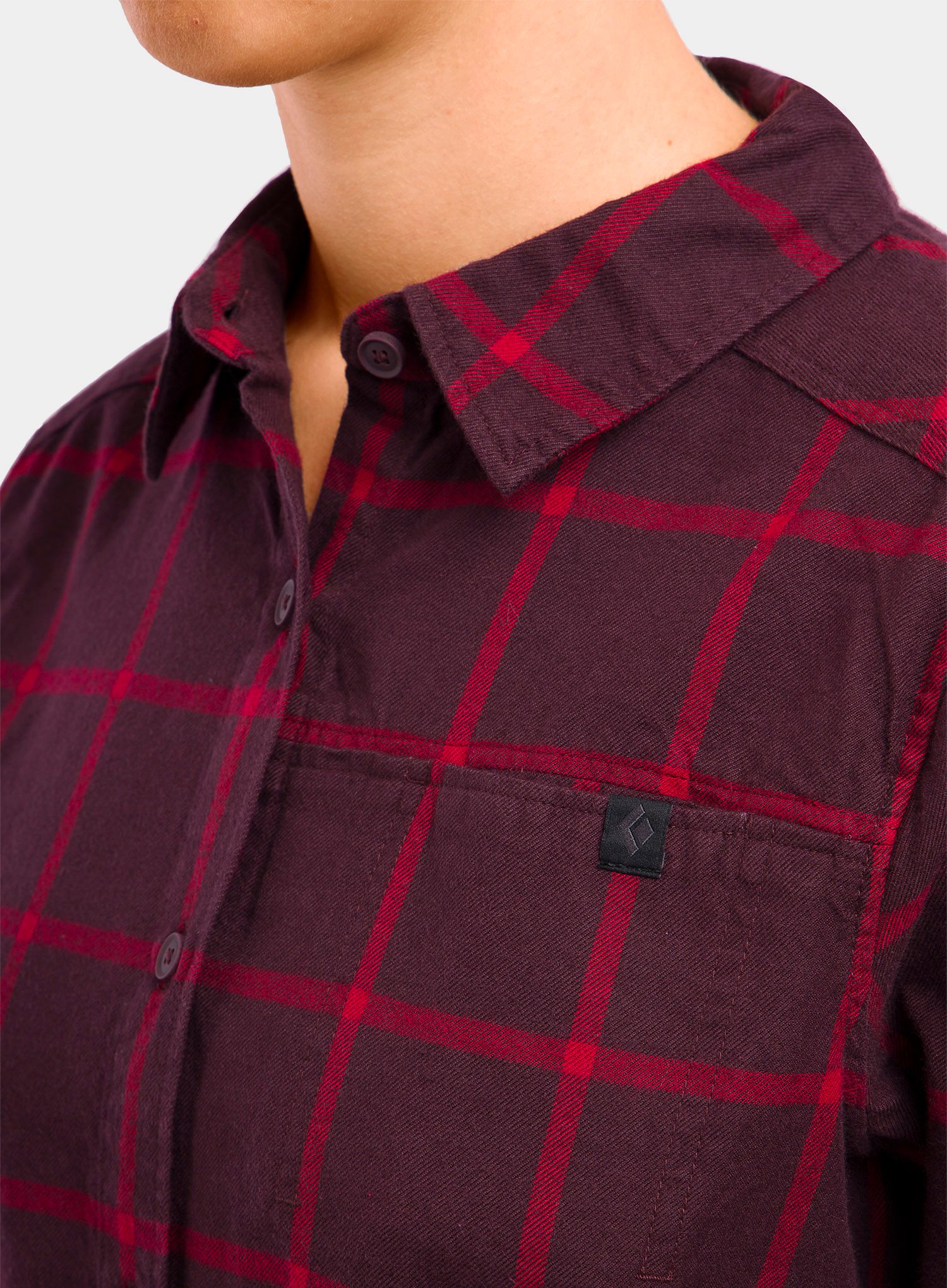 Дамска туристическа риза Black Diamond Serenity LS Flannel Shirt - bordeaux/vermillion plaid