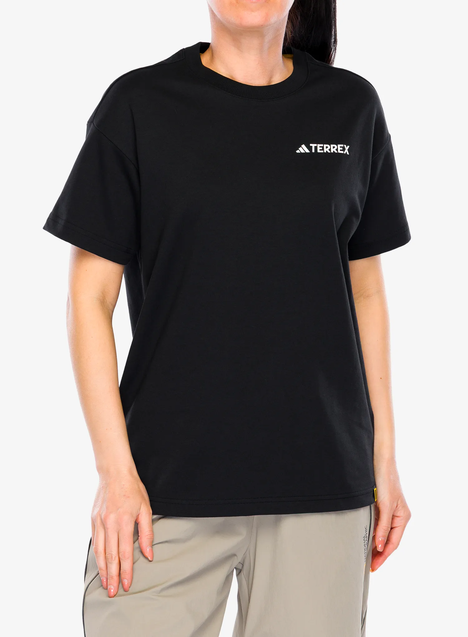 Памучна тениска adidas TERREX Nat Geo UF AEROREADY Graphic T-Shirt - black