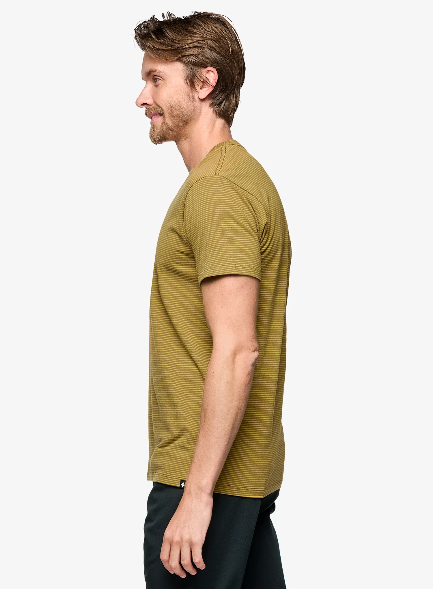 Памучна тениска Black Diamond BD Stripe SS Tee - dark curry/amber