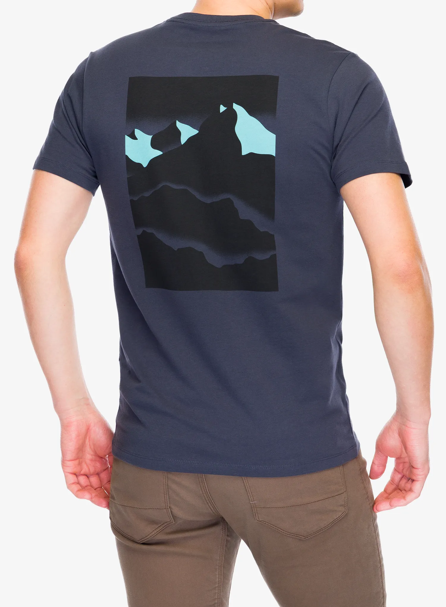 Памучна тениска Black Diamond Mountainscape SS Tee - charcoal