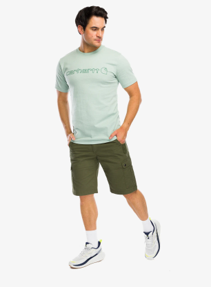 Памучна тениска Carhartt Core Logo T-Shirt S/S - seabrook