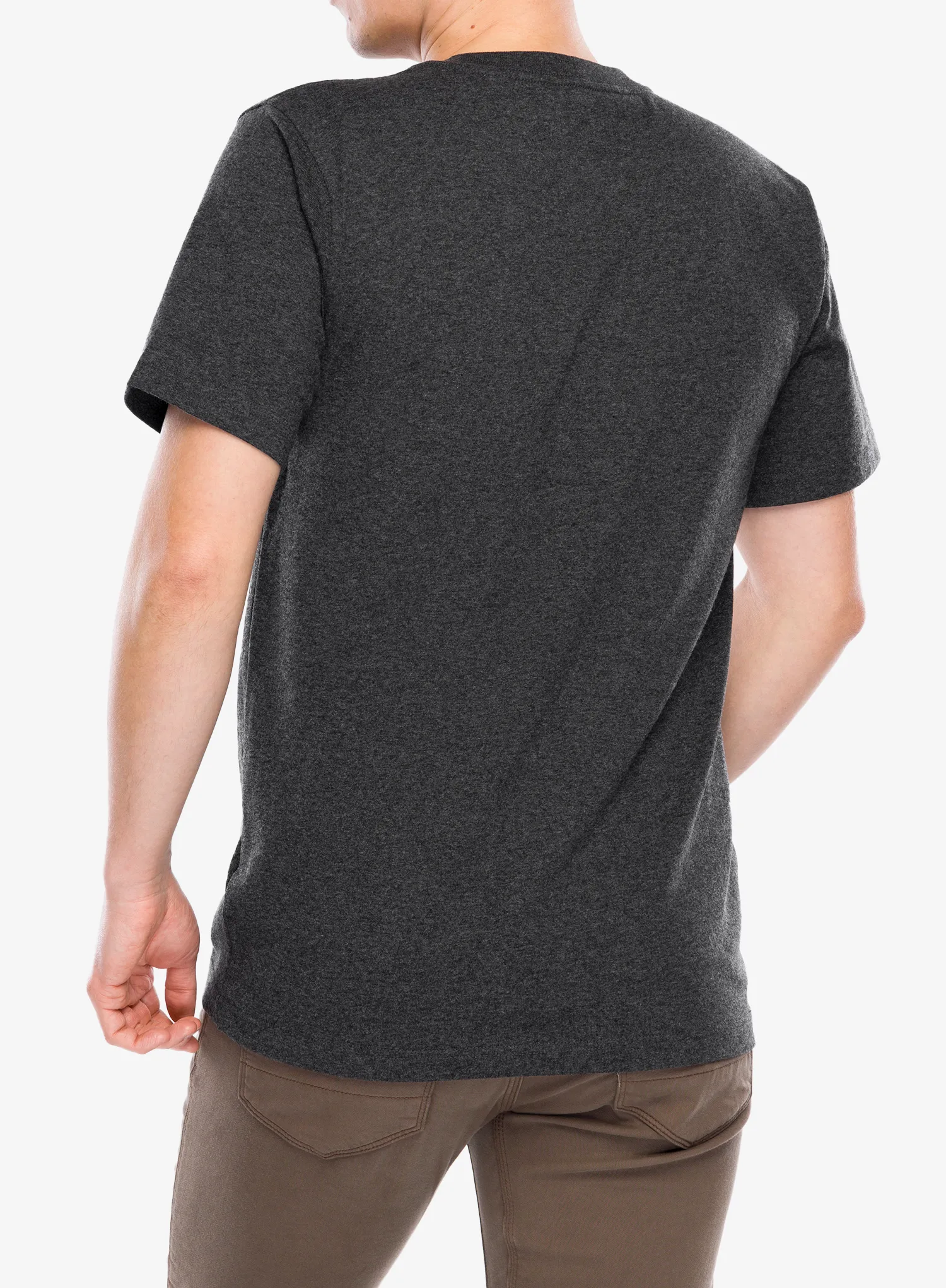 Памучна тениска Carhartt K87 Pocket S/S T-Shirt - carbon heather