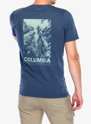 Памучна тениска Columbia Rapid Ridge Back Graphic Tee II - dark mountain/amazing heights