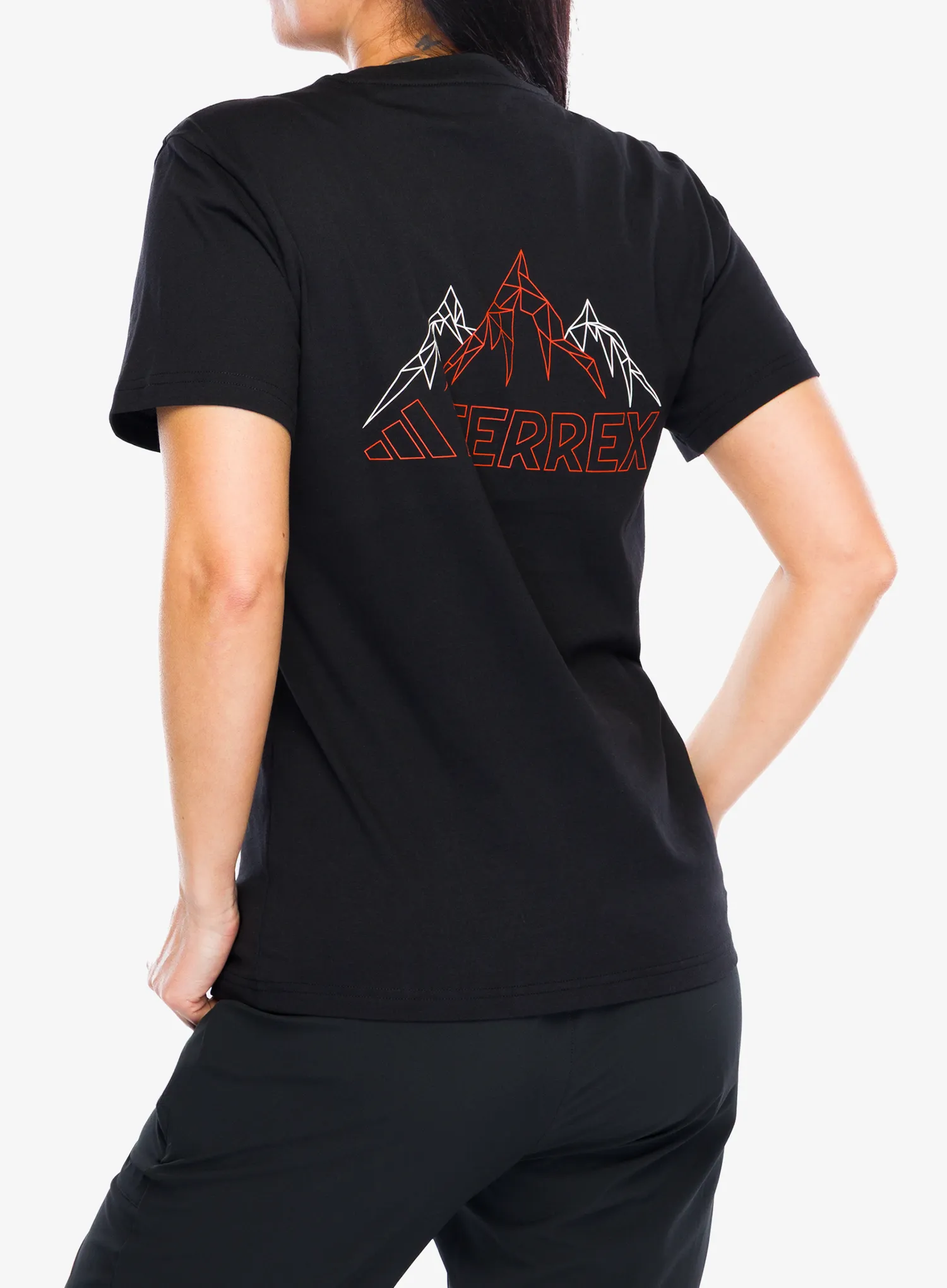Дамска памучна тениска adidas TERREX Mountain Tee - black