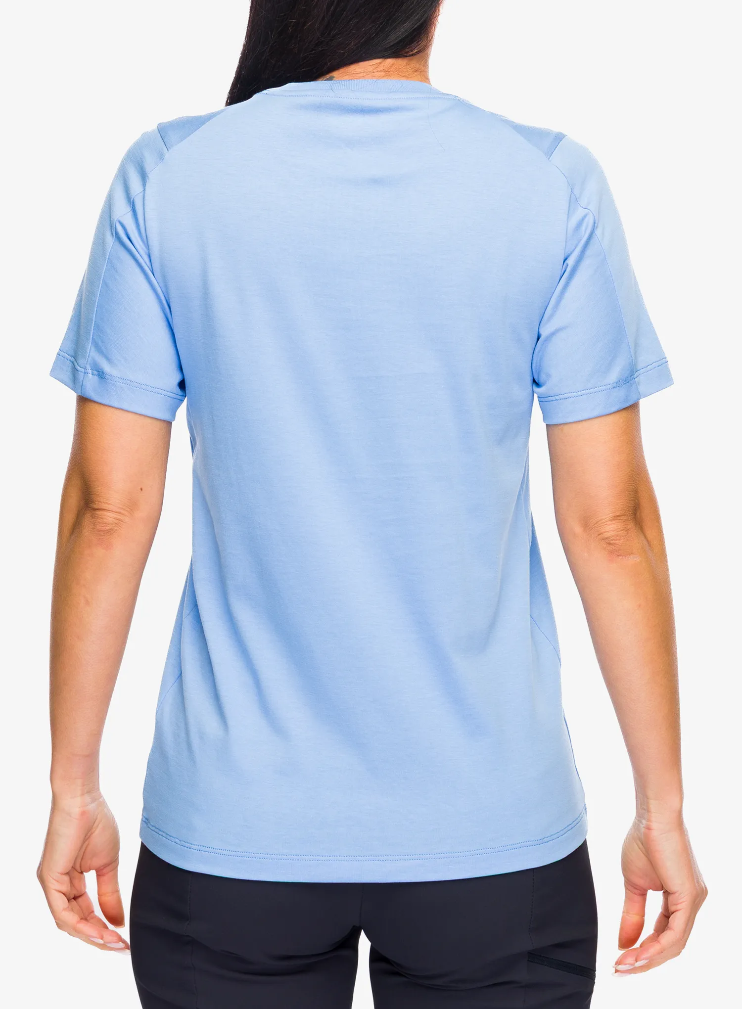 Дамска памучна тениска Arcteryx Kragg SL Cotton Emblem Crew SS - glacial
