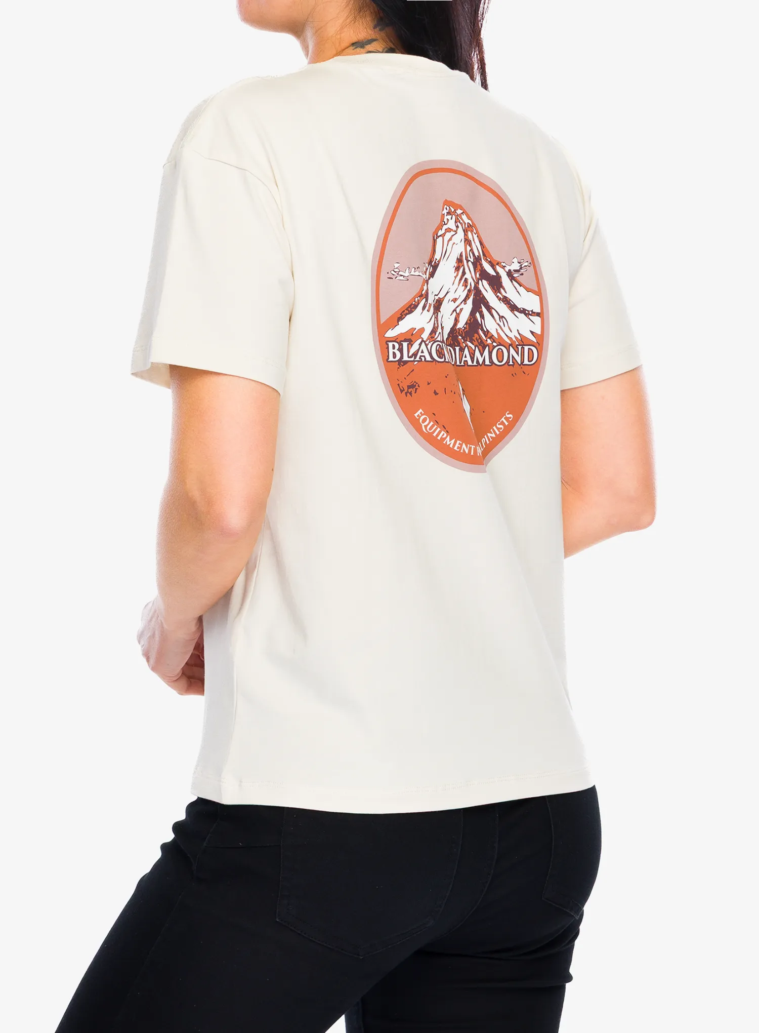 Дамска памучна тениска Black Diamond Heritage Badge SS Tee - off white