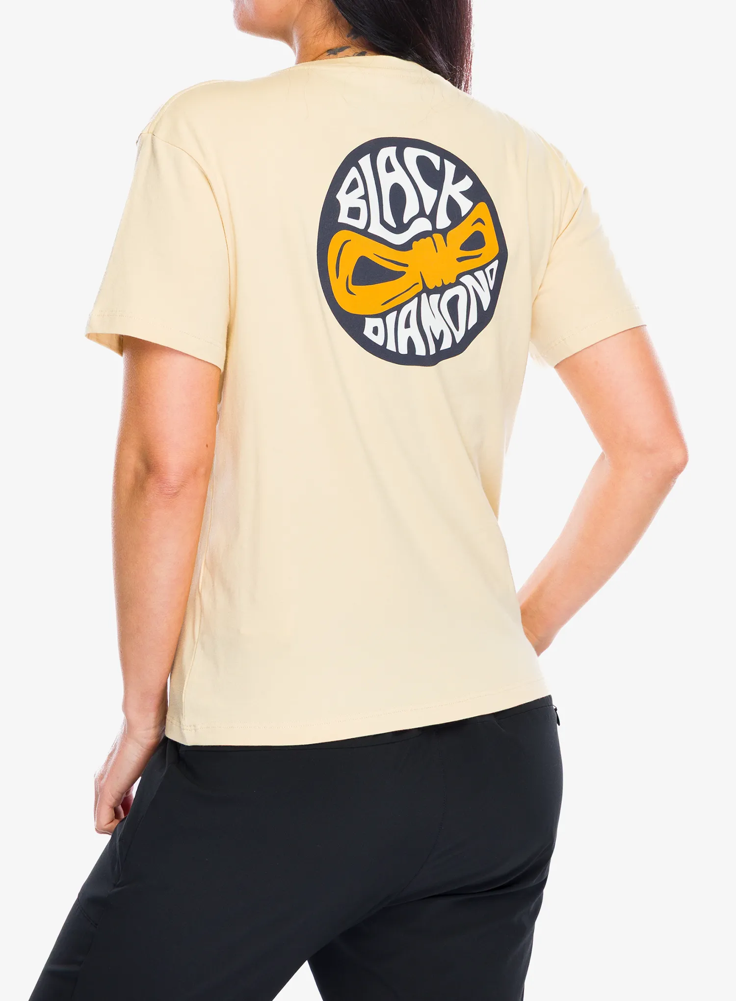 Дамска памучна тениска Black Diamond Rope Badge SS Tee - white oak