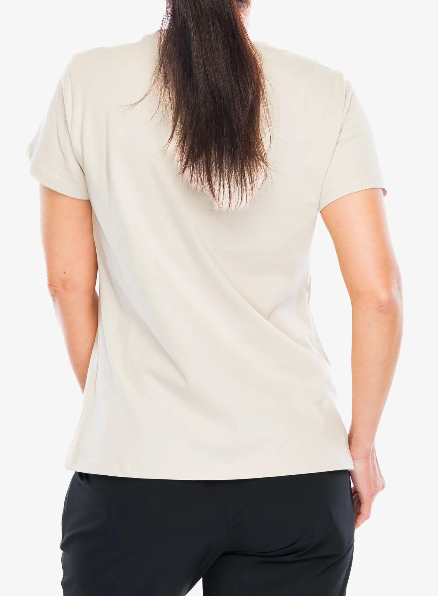 Дамска памучна тениска Didriksons Ingaro T BBTO - light beige