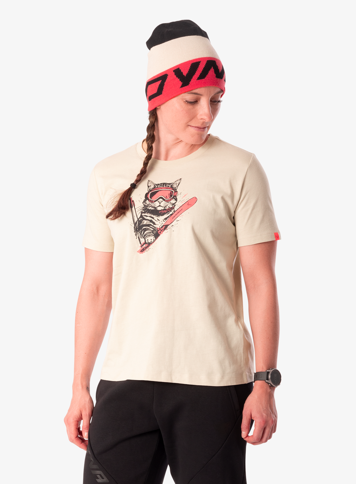 Дамска памучна тениска Dynafit Graphic Co T-Shirt - overcast/snow cat