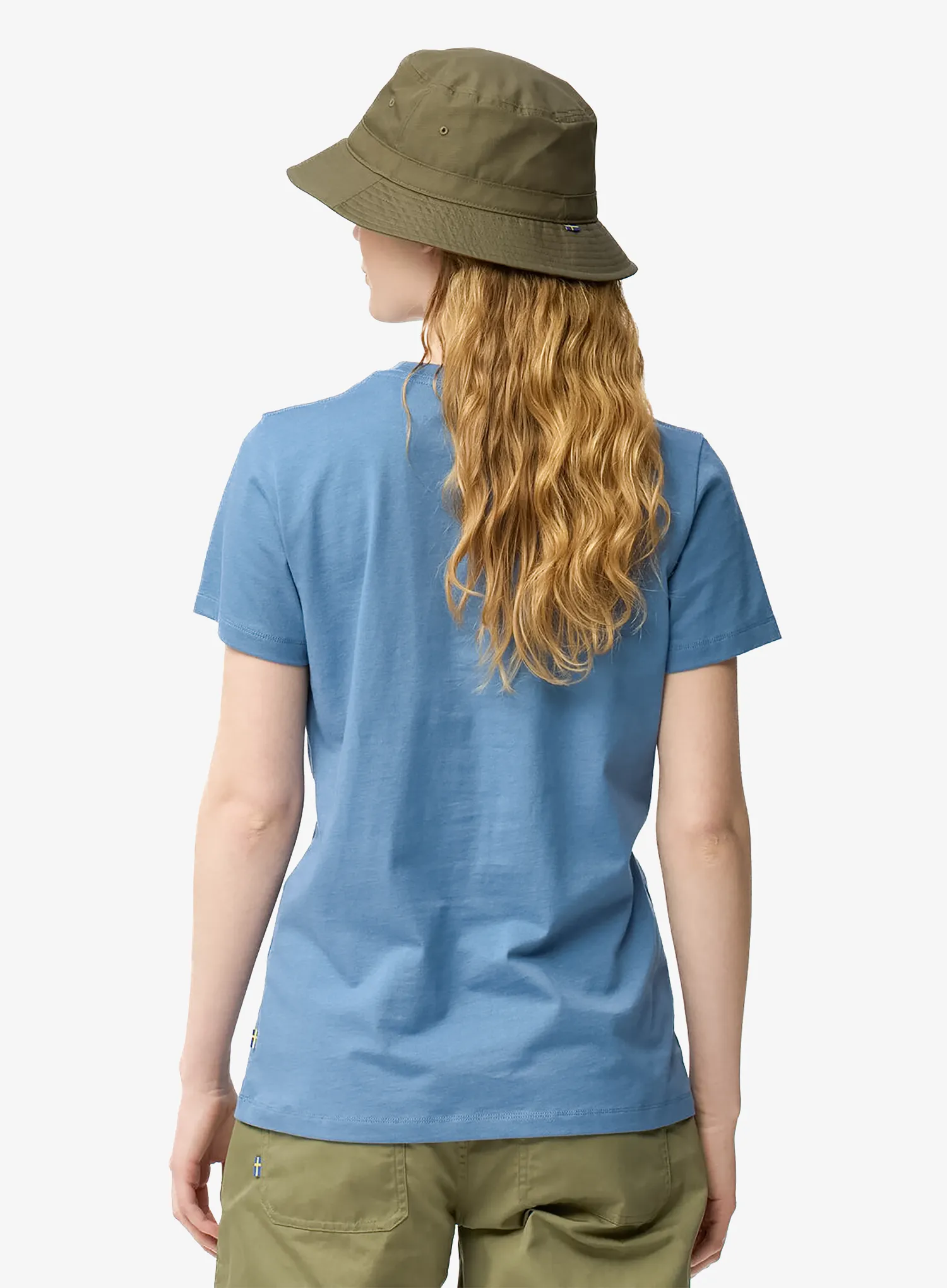 Дамска памучна тениска Fjallraven Fjallblomster Fox T-shirt - dawn blue