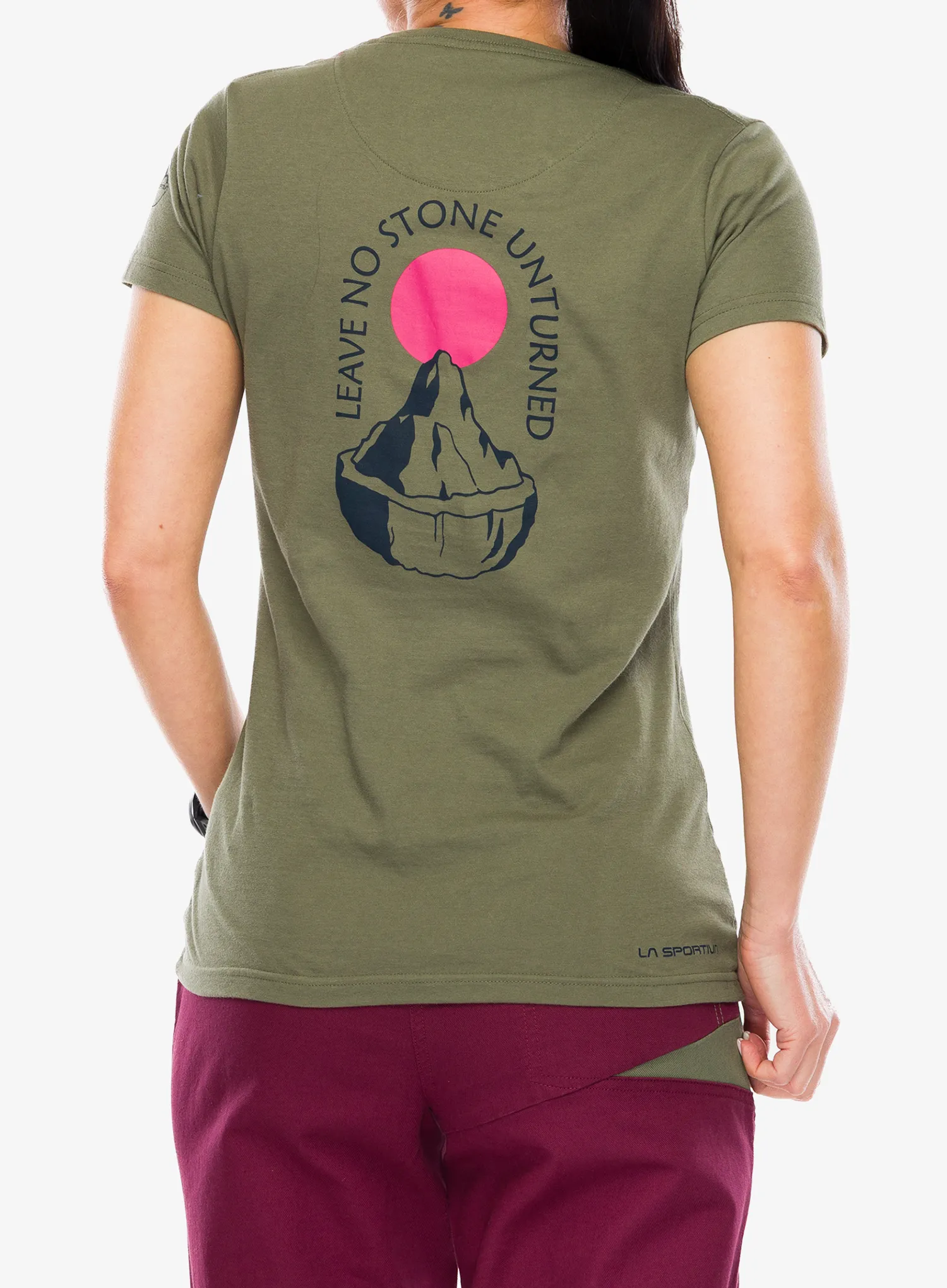 Дамска памучна тениска La Sportiva Stone T-Shirt - cypress/night sky