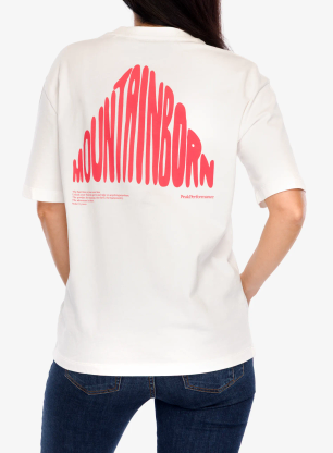 Дамска памучна тениска Peak Performance Graphic Tee - offwhite