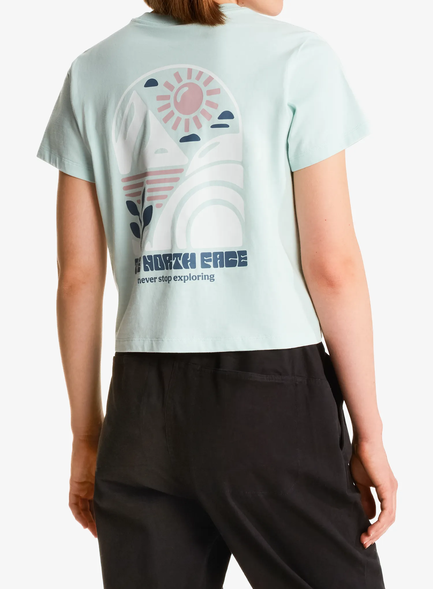 Дамска памучна тениска The North Face Sun Regular SS Cutie Tee - opal frost