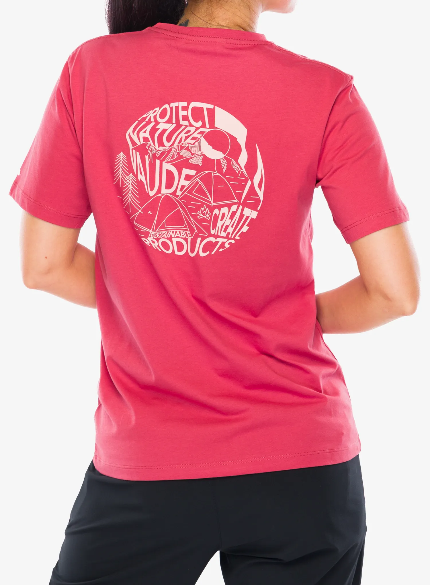 Дамска памучна тениска Vaude Spirit T-Shirt II - brick
